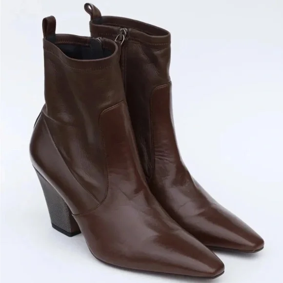 Brunello Cuccinelli Brown Leather Boots - Picture 6 of 13